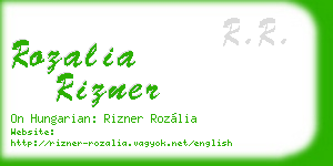 rozalia rizner business card